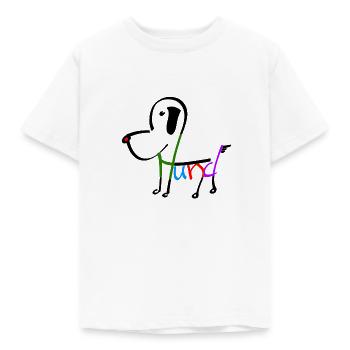 Hund - Kinder T-Shirt - Weiß - Vorne - AI Model Kid Male (0cm)