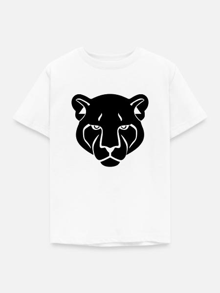 Kopf des Panthers - Kinder T-Shirt - Weiß