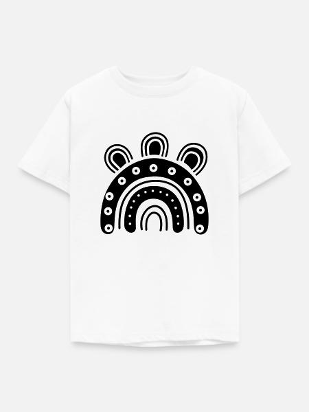 Regenbogen - Kinder T-Shirt - Weiß