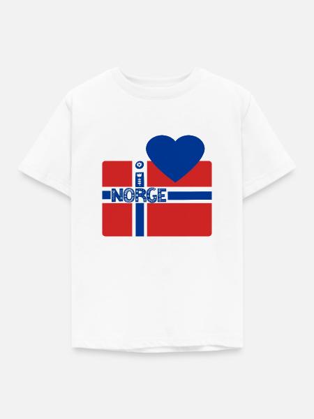 Norwegen - Kinder T-Shirt - Weiß