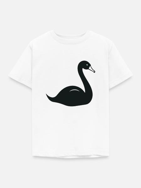 Schwan - Kinder T-Shirt - Weiß