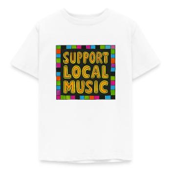 Unterstützen Sie lokale Musik - Kinder T-Shirt - Weiß - Vorne - AI Model Kid Male (0cm)