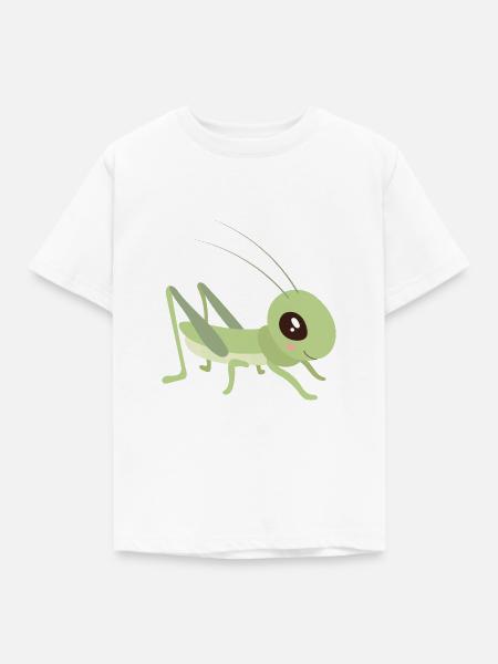 Grashüpfer - Heuschrecke - Kinder T-Shirt - Weiß