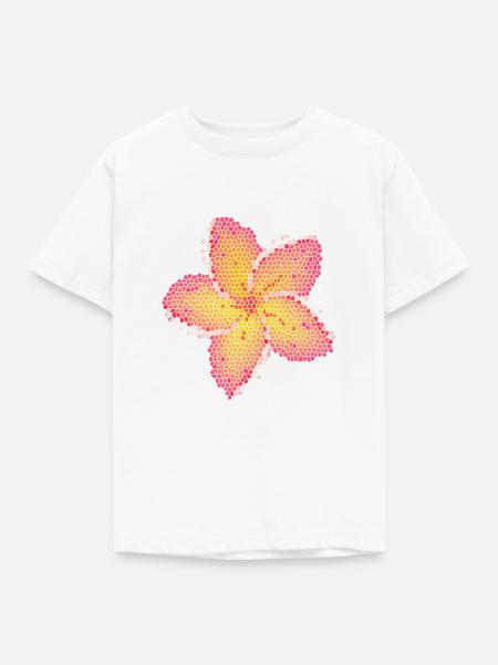 Blumen Muster - Kinder T-Shirt - Weiß