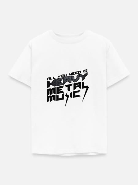 Heavy Metal - Kinder T-Shirt - Weiß