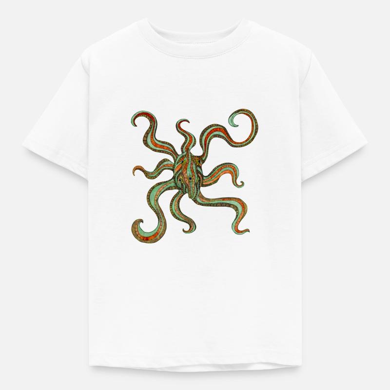 Abstract octopus - Kids' T-Shirt - white