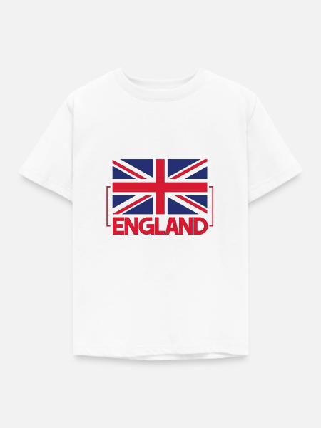 England - Kinder T-Shirt - Weiß