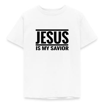 jesus is my savior - Kids' T-Shirt - white - Front - AI Model Kid Male (0cm)