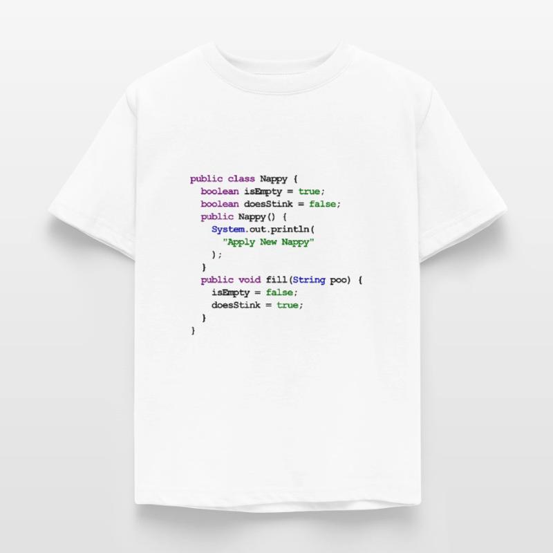 Java Code New Baby - Windel Kinder T-Shirt