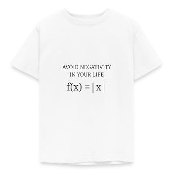 Éviter la négativité: |x| - T-shirt Enfant - blanc - Devant - AI Model Kid Male (0cm)