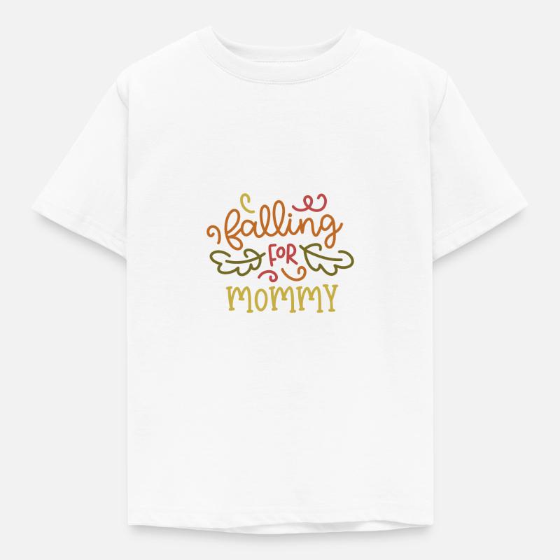 Falling for mommy - Kinder T-Shirt - Weiß