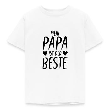 Papa ist der Beste Geschenk - Kinder T-Shirt - Weiß - Vorne - AI Model Kid Male (0cm)