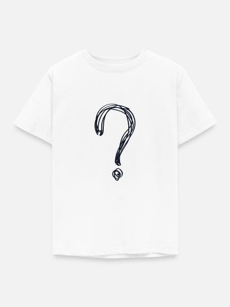 Fragezeichen - Kinder T-Shirt - Weiß