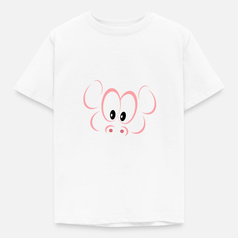 Cochon (couleur) - T-shirt Enfant - blanc