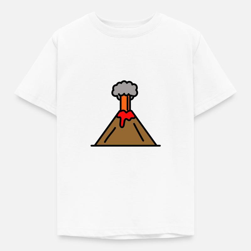 Vulkan - Kinder T-Shirt - Weiß