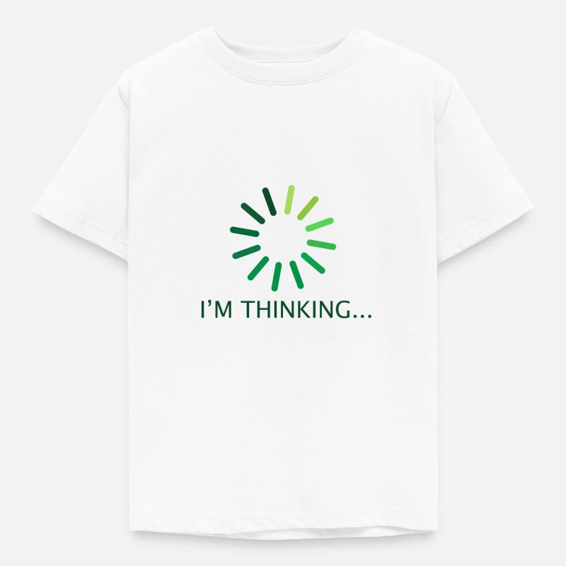 I'm thinking gift programmer nerd - Kids' T-Shirt - white