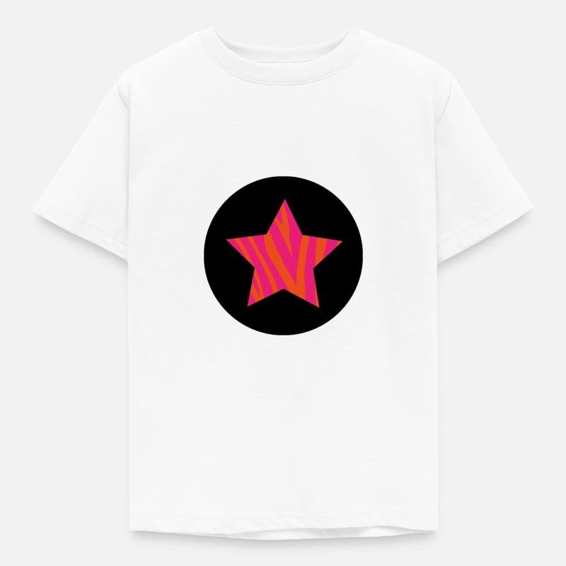 Star with a cool pattern - Kids' T-Shirt - white