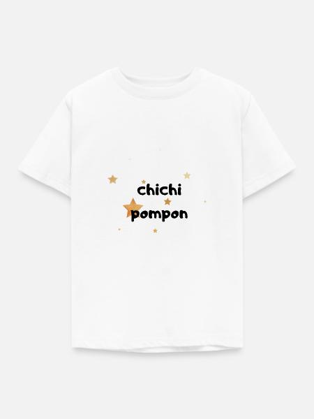 Aufhebens Pompon - Kinder T-Shirt - Weiß