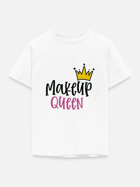 Make-up Königin - Kinder T-Shirt - Weiß