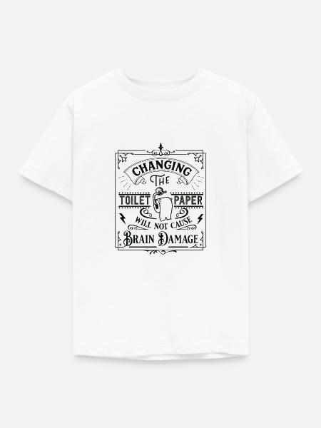 Toilettenpapier ändern - Kinder T-Shirt - Weiß
