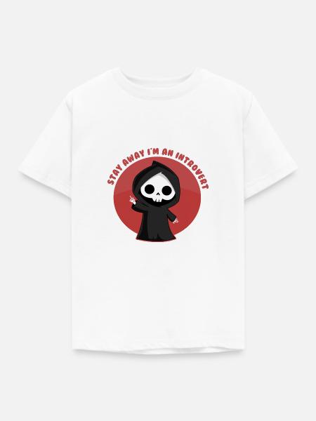 introvertiert - Kinder T-Shirt - Weiß