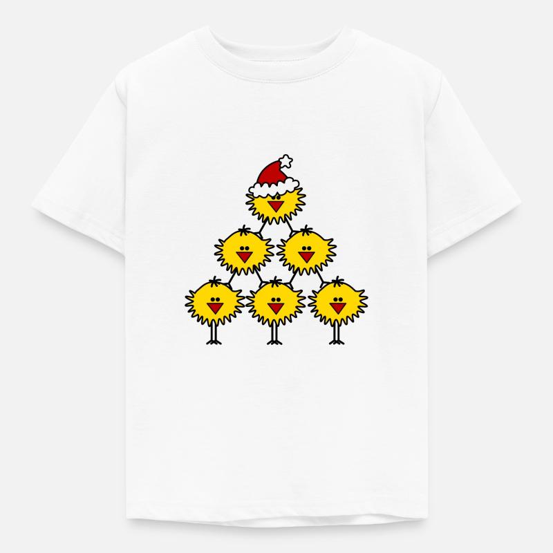 Weihnachtsküken - Kinder T-Shirt - Weiß