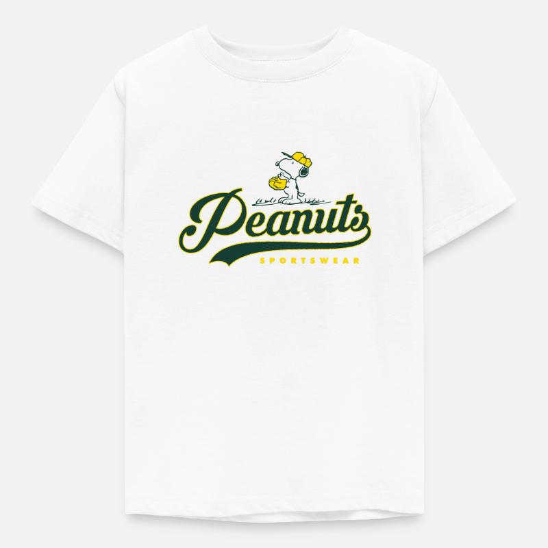 Peanuts Snoopy Baseball - T-shirt Enfant - blanc