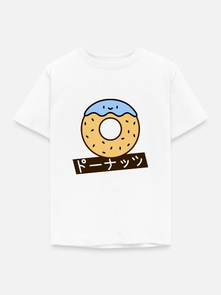 Japanischer Donut mit Streusel - Kinder T-Shirt - Weiß