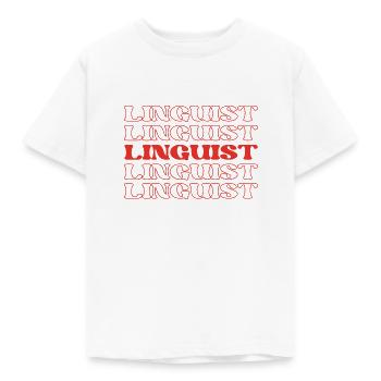 Linguist Sprachexperte Sprachspezialist - Kinder T-Shirt - Weiß - Vorne - AI Model Kid Male (0cm)