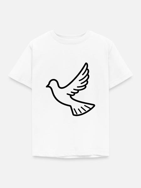 Taube - Kinder T-Shirt - Weiß