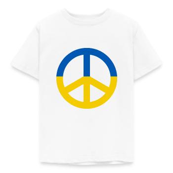 Peace Sign Ukraine - Kinder T-Shirt - Weiß - Vorne - AI Model Kid Male (0cm)