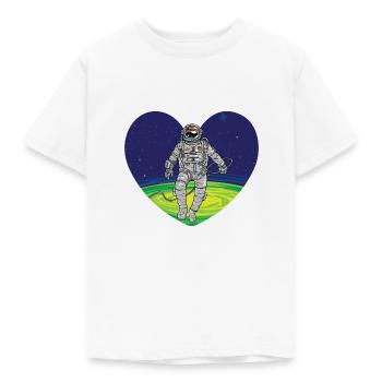 Outer space heart - Kids' T-Shirt - white - Front - AI Model Kid Male (0cm)