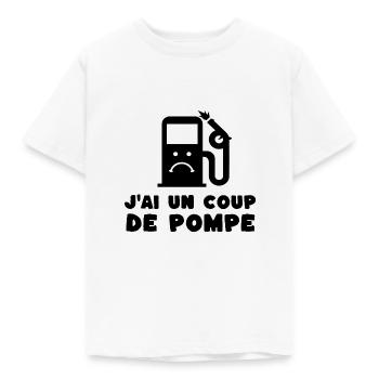 J'AI UN COUP DE POMPE humour Prix du carburant - T-shirt Enfant - blanc - Devant - AI Model Kid Male (0cm)