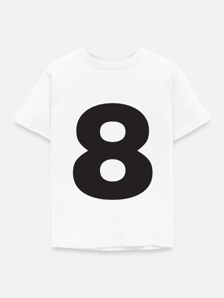 8 - Kinder T-Shirt - Weiß