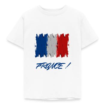 FRANCE - T-shirt Enfant - blanc - Devant - AI Model Kid Male (0cm)