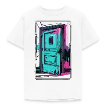 Porte / Entrée / Serrure / Portail / Porte d’entrée / Design - T-shirt Enfant - blanc - Devant - AI Model Kid Male (0cm)