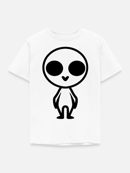 Außerirdischer - Kinder T-Shirt - Weiß