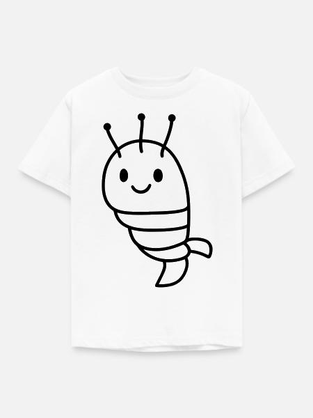 Garnele - Kinder T-Shirt - Weiß