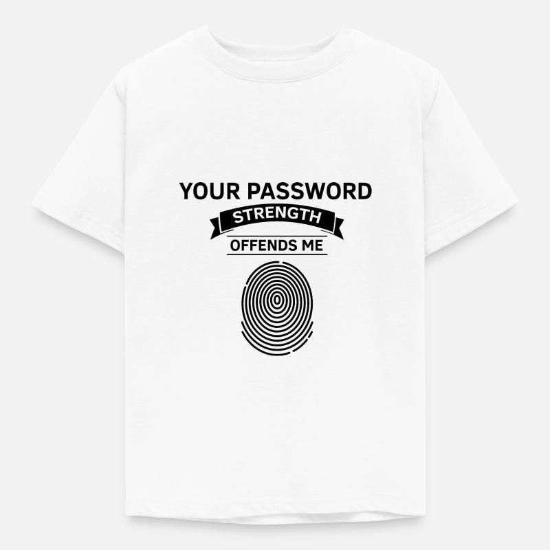 Conception de cybersécurité pour la sécurité informatique et les pirates informatiques - T-shirt Enfant - blanc