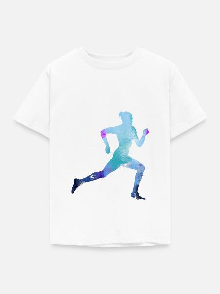 Läuferin Sprinterin - Kinder T-Shirt - Weiß