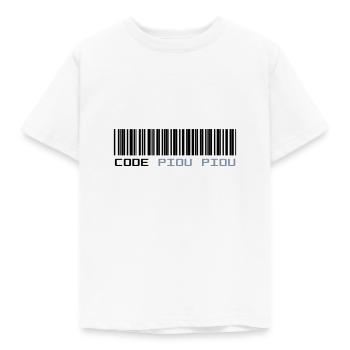 CODE PIOU PIOU - T-shirt Enfant - blanc - Devant - AI Model Kid Male (0cm)
