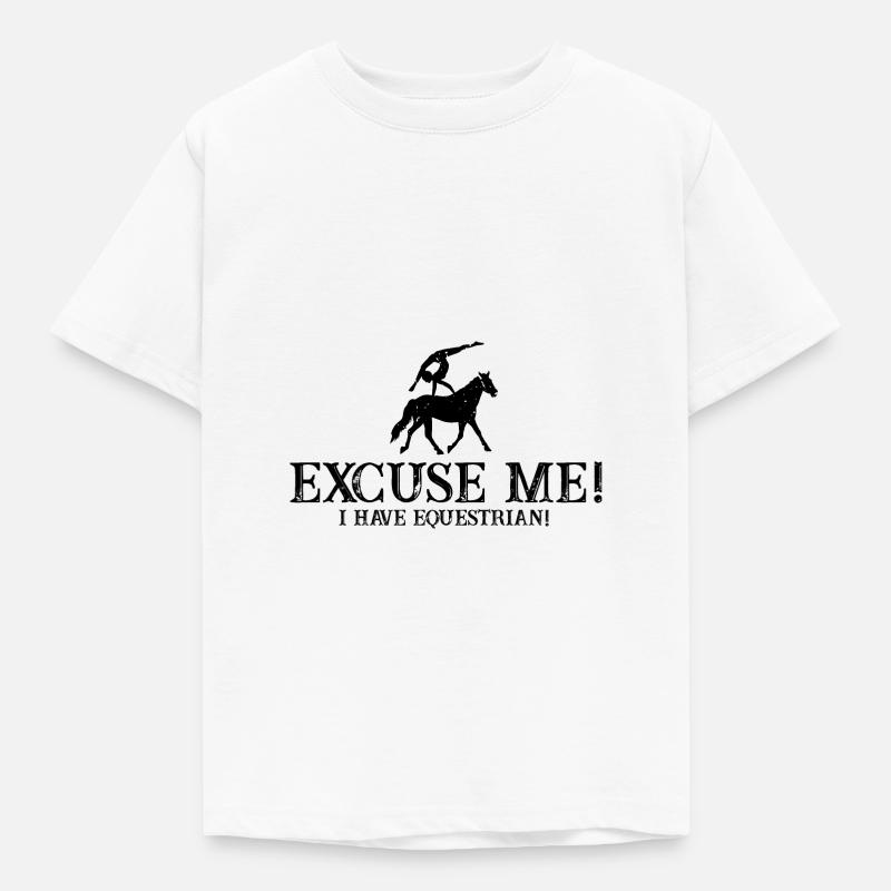 Conception acrobatique de voûte et cheval équestre - T-shirt Enfant - blanc