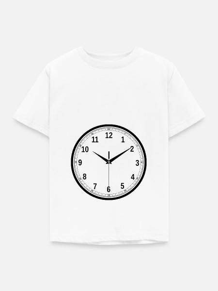 Uhr - Kinder T-Shirt - Weiß