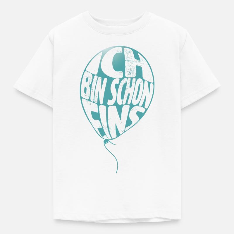 Ich bin schon 1 - Luftballon - Kinder T-Shirt - Weiß