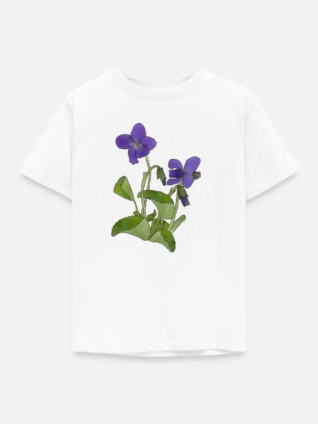 Veilchen - Kinder T-Shirt - Weiß
