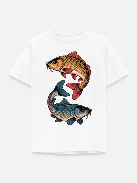 Karpfen Angeln - Kinder T-Shirt - Weiß