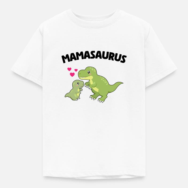 Mamasaurus - Süßes Dinosaurierdesign - Kinder T-Shirt - Weiß