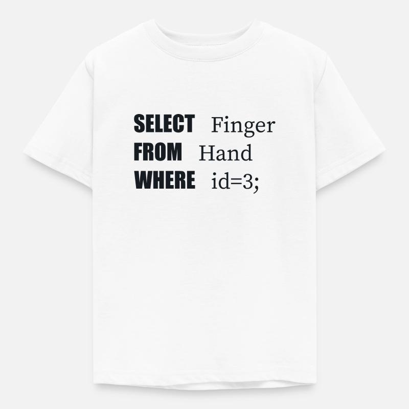Doigt de sélection à la main, code amusant. Langage des codeurs - T-shirt Enfant - blanc