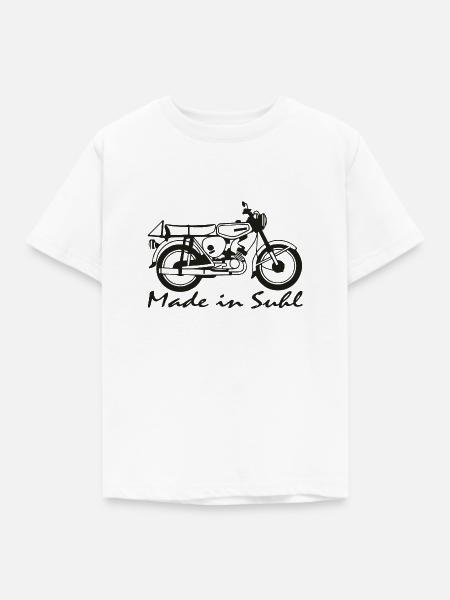 Simson s51 Made in Suhl - Kinder T-Shirt - Weiß