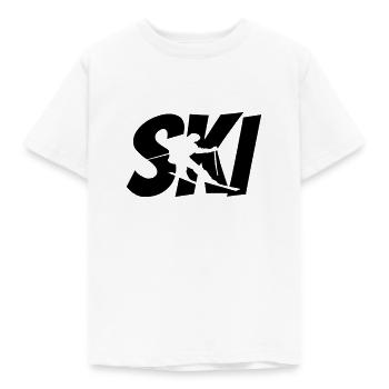 Skiing ski vacation winter sports - Kids' T-Shirt - white - Front - AI Model Kid Male (0cm)